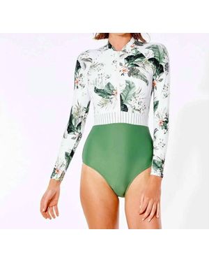 Rip Curl On The Coast Long Sleeve Surfsuit - Green