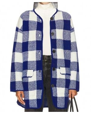 John + Jenn Jones Button Up Long Sleeve Jacket - Blue