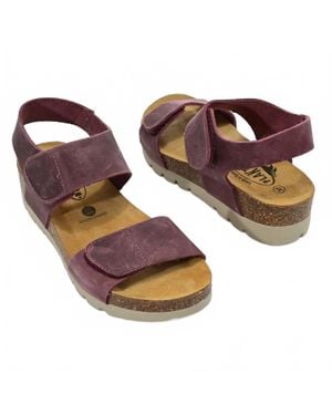 Plakton Compi Leather Wedge Sandals - Brown