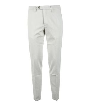 MICHELE CARBONE Cotton Stretch Pants - Gray