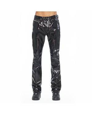 Cult Of Individuality Patent Leather Lenny Bootcut 603 Jeans - Blue