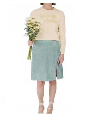 Lingua Franca Bans Off Our Bodies Crewneck Sweater - Blue