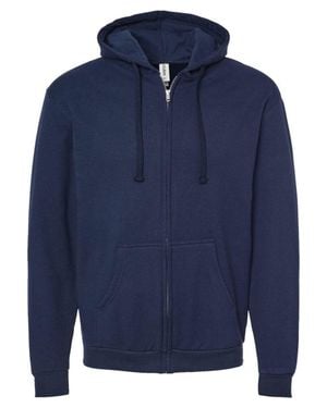 Tultex Full-Zip Hooded Sweatshirt - Blue