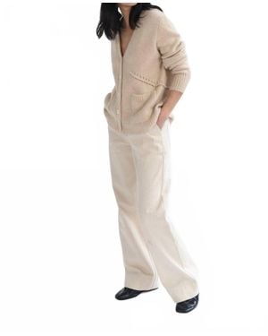 M.Patmos Leto V Neck Wool Cardigan - White