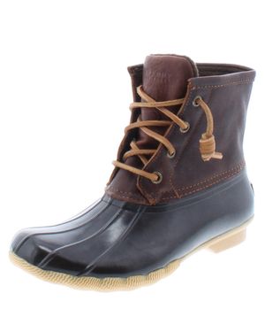 Sperry Top-Sider Saltwater Leather Ankle Rain Boots - Blue