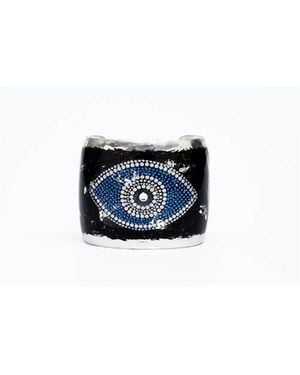 Avenue Chic Evil Eye Cuff - Black