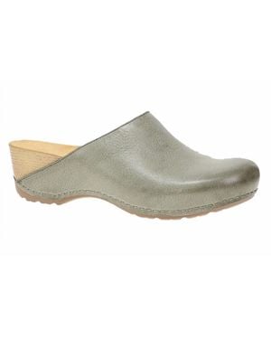 Dansko Talulah Milled Burnished Mule - Gray