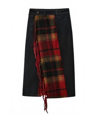 Desigual Midi Skirt - Red