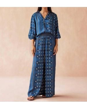 Omika Paige Wide Leg Pants - Blue