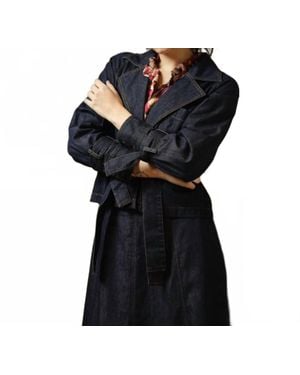 Emily Lovelock Susan Belted Denim Jacket - Black