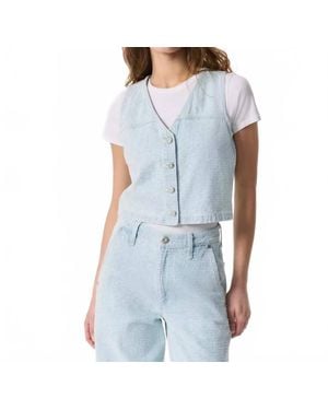 Rag & Bone Juliana Tweed Button-Front Vest - Blue