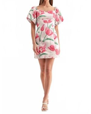 Adelyn Rae Esther Off The Shoulder Dress - Red