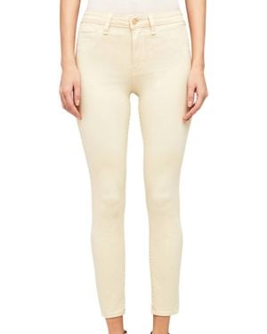 L'Agence Margot High Rise Skinny Pant - Natural