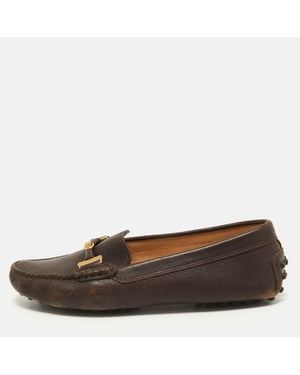 Tod's Leather Gommino Slip On Loafers - Brown