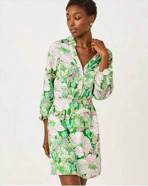 Lilly Pulitzer Abralynn Linen Shirtdress - Green