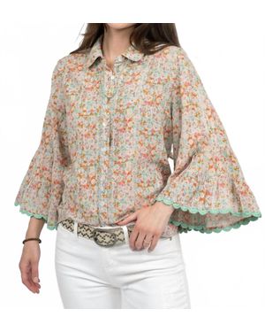 Sister Mary Luz Flared Top - Brown