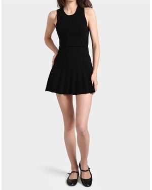 Minnie Rose Viscose Pleated Tennis Skort - Black