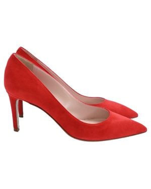 Rene Caovilla Pointed Toe Pumps - Red