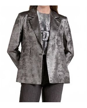 Elan Wide Lapel Blazer - Gray