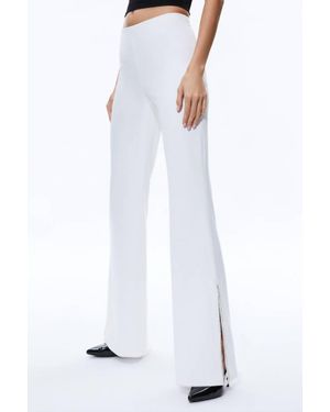 Alice + Olivia Lara Side Slit Pants - White