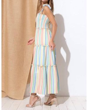 Aaron & Amber Smocked Maxi Dress - Natural