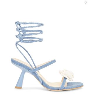 Alohas Kendra Bloom Denim Sandals - Blue