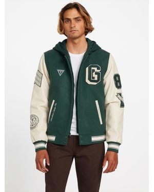 Guess Lark Varsity Jacket - Natural