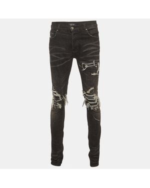 Amiri Denim Distressed Skirt Jeans M/Waist - Black