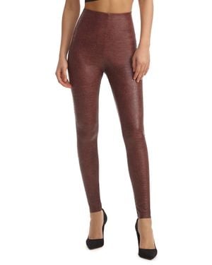 Commando Croc Embossed Legging - Red