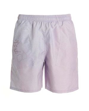 Objects IV Life Printed Beach Shorts - Purple
