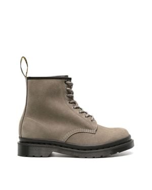 Dr. Martens 1460 Milled Nubuck Wp Combat Boots - Brown