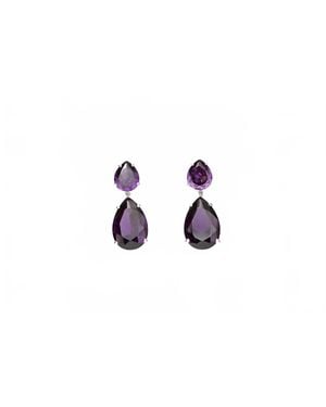 Avenue Chic Angelina Teardrop Earrings - Black