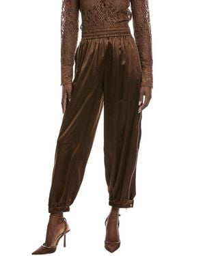 Co. Articulated Vented Silk Pant - Brown