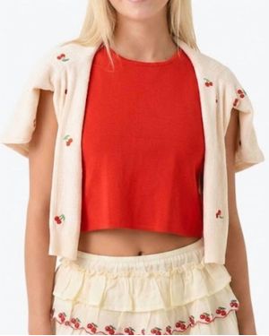 Lelet Jemma Cherry Cardigan - Red