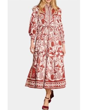 Hunter Bell Rosie Midi Dress - Red