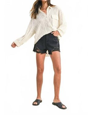Anniewear Caleb Cut Off Shorts - Black