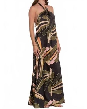 Elan Tulum Halter Backless Maxi Dress - Multicolor