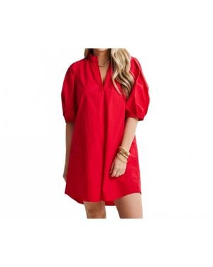 Caryn Lawn Erin Mini Dress - Red