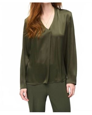 Joseph Ribkoff Satin Blouse - Green