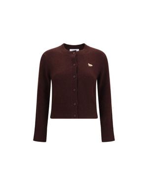 Maison Kitsuné Wool Oves Aries Cardigan - Red