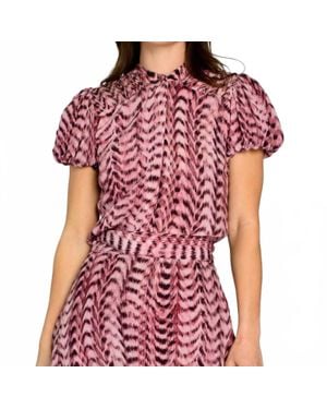 Elizabeth James The Label Short Sleeve Emily Top - Red