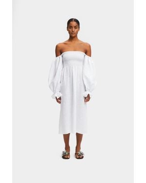 Sleeper Atlanta Linen Dress - White