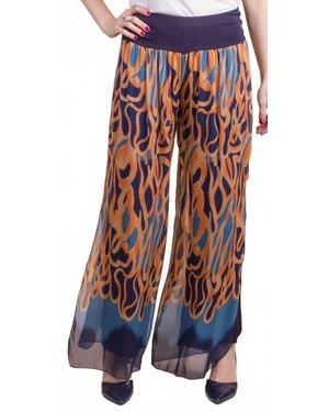 Gigi Moda Jasmin Turbinio Slit Pant - Blue
