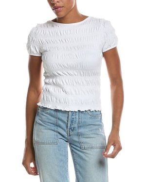 Madewell Smocked T-Shirt - Blue
