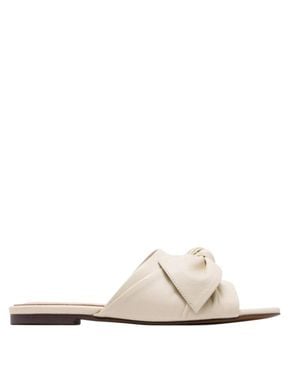 Coccinelle Furoshiki Smoot Front Bow Sandals - Natural