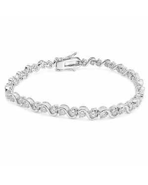 Allyanna Gifts Moissanite Infinity Tennis Bracelet - Metallic
