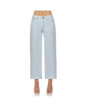 Morrison Denim Fly Girl Cropped Wide Leg Jeans - Blue
