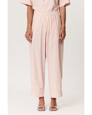 Plan C Parachute Trouser With Side Detail - Pink