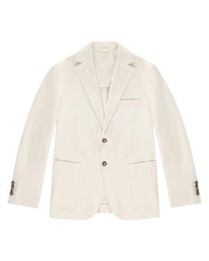 Circolo 1901 Light Tailored Jacket With Notch Lapel - White