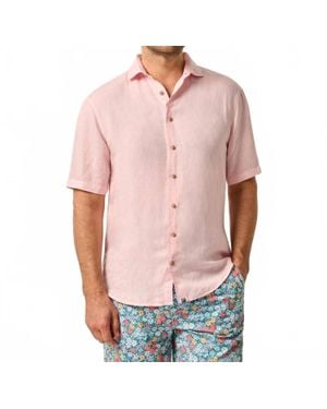 Johnnie-o Gianni Hangin' Out Linen Button Down Shirt - Pink